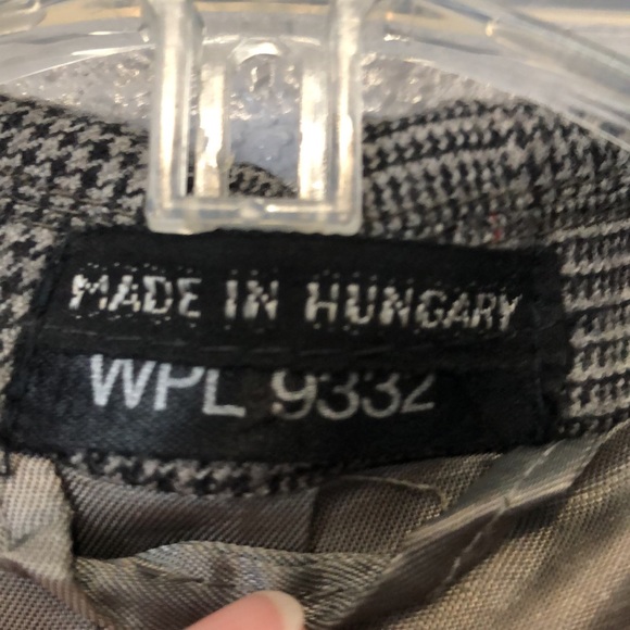 Bellamin sport coat Men's 40R houndstooth plaid gray red wool blazer suit coat - Picture 14 of 14